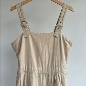 Japna Cream Jumpsuit with Silver Accents